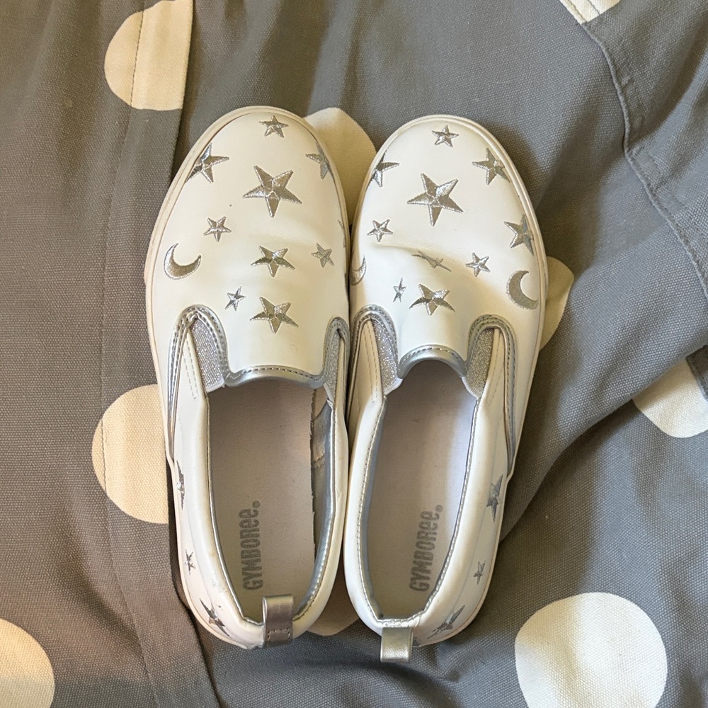 Gymboree White Starry Slip-On Sneakers